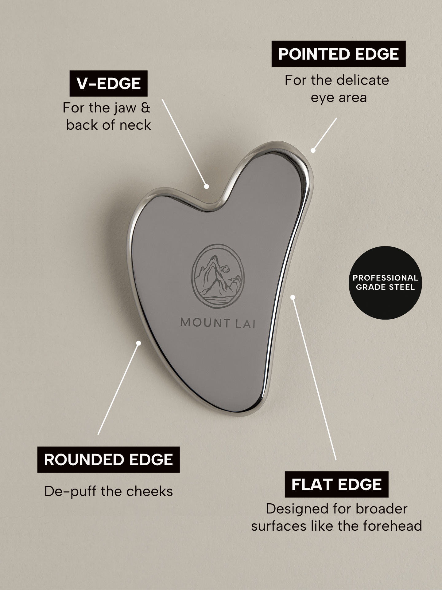 Mount Lai Stainless Steel Gua Sha